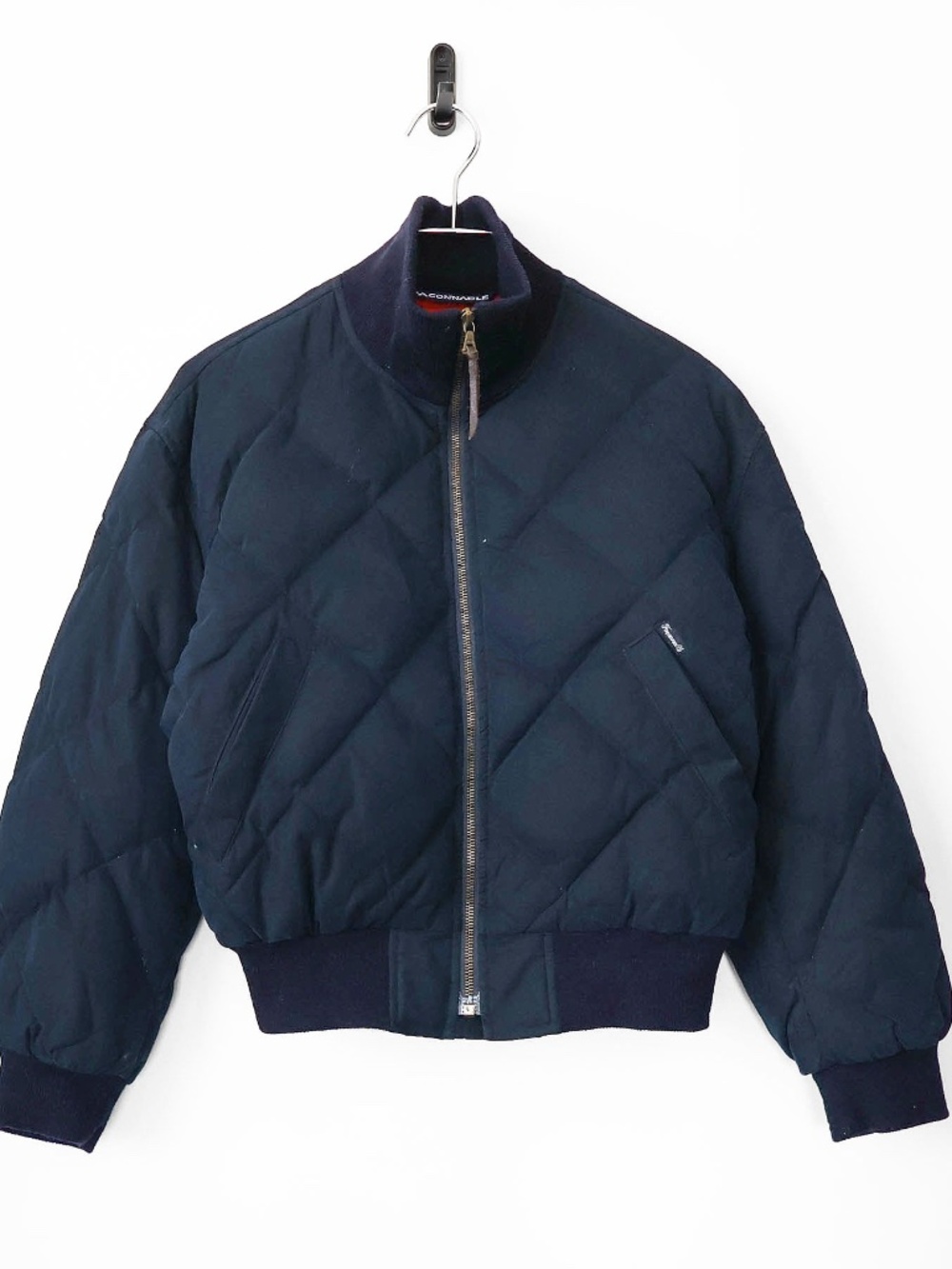 Rare Vintage Faconnable Quilited Goose Down Bomber Jacket